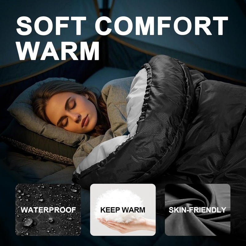 TANSTRIDER 0 Degree XXL Winter Sleeping Bags for Adults Cold Weather,Camping Sleeping Bag for Kids with Compression Sack,4 Season Camping Essentials Gear for Hiking,Traveling,Outdoor,Backpacking - Image 3